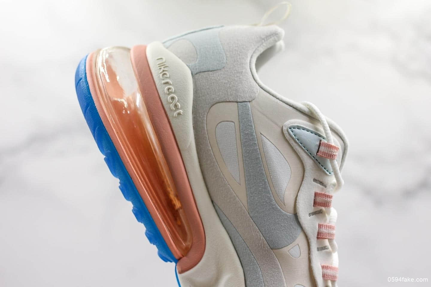 耐克Nike Air Max 270 React公司级小气垫运动跑鞋正品氮气缓震大底原标原盒区别市面通货版本 货号:AO4971-100