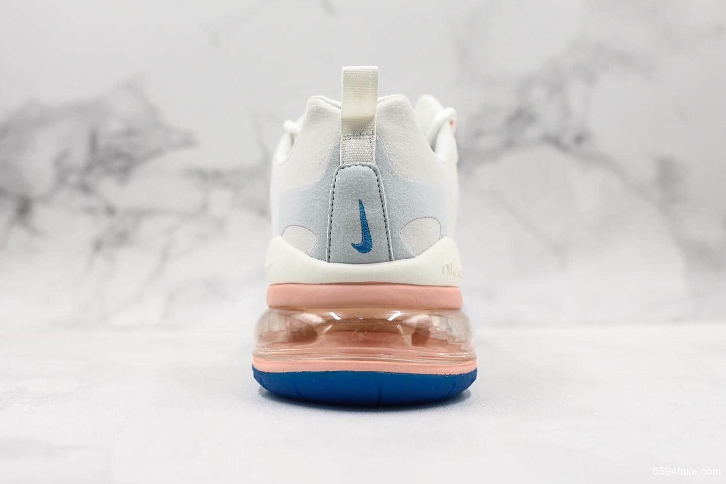 耐克Nike Air Max 270 React公司级小气垫运动跑鞋正品氮气缓震大底原标原盒区别市面通货版本 货号:AO4971-100