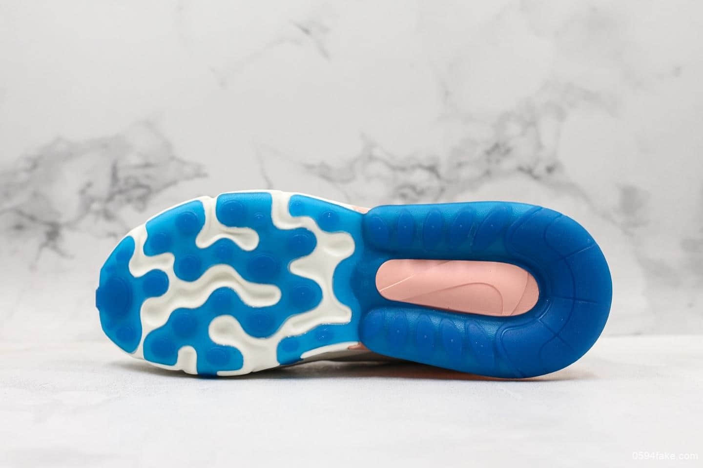 耐克Nike Air Max 270 React公司级小气垫运动跑鞋正品氮气缓震大底原标原盒区别市面通货版本 货号:AO4971-100