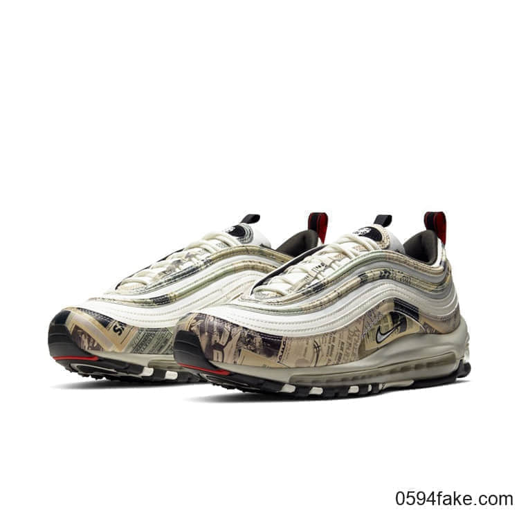 复古风浓郁!这双Nike Air Max 97还带有剪报图案!