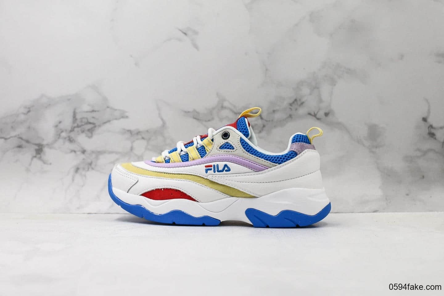 斐乐FILA Fmc Elevator-lris 17w公司级版本复古时尚真皮潮款球鞋采用进口头网纱 货号:22743737-WT