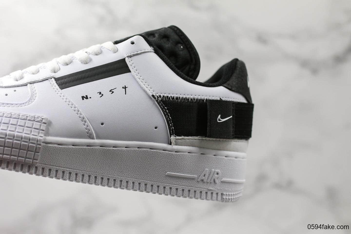 耐克Nike Air Force 1 Type N.354纯原版本空军一号全新机能变奏休闲板鞋新纸板原厂开发细节完美区别市面错误版本 货号：CI0054-101