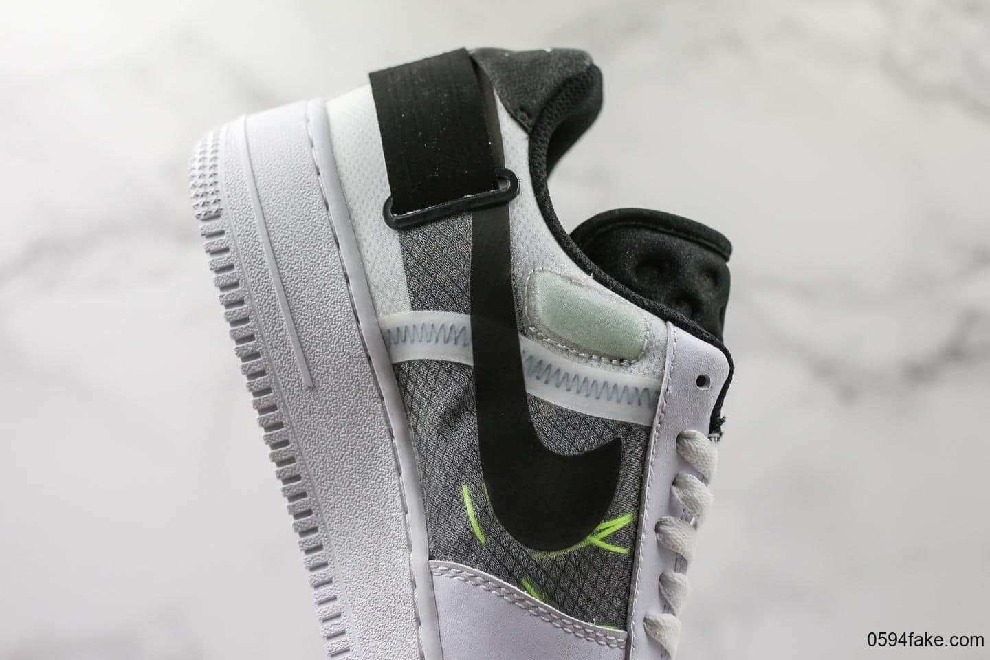 耐克Nike Air Force 1 Type N.354纯原版本空军一号全新机能变奏休闲板鞋新纸板原厂开发细节完美区别市面错误版本 货号：CI0054-101