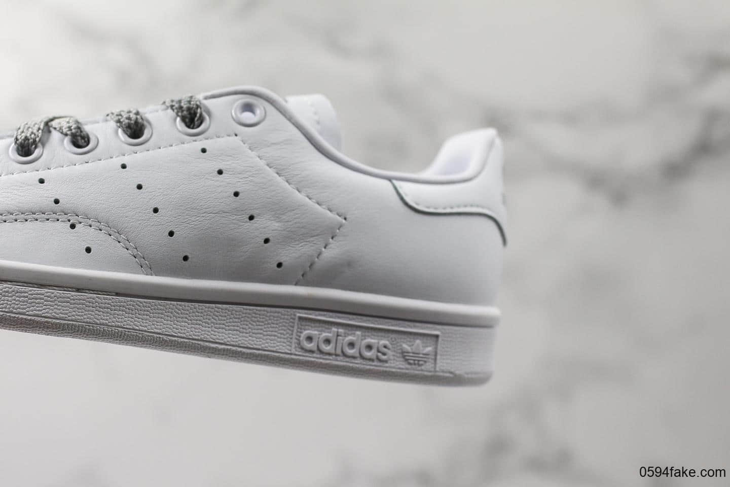 阿迪达斯Adidas stan smith Static纯原版本史密斯满天星3M反光材质原厂高亮鞋带外贸客户指定订单国外限量款 货号:BD7455