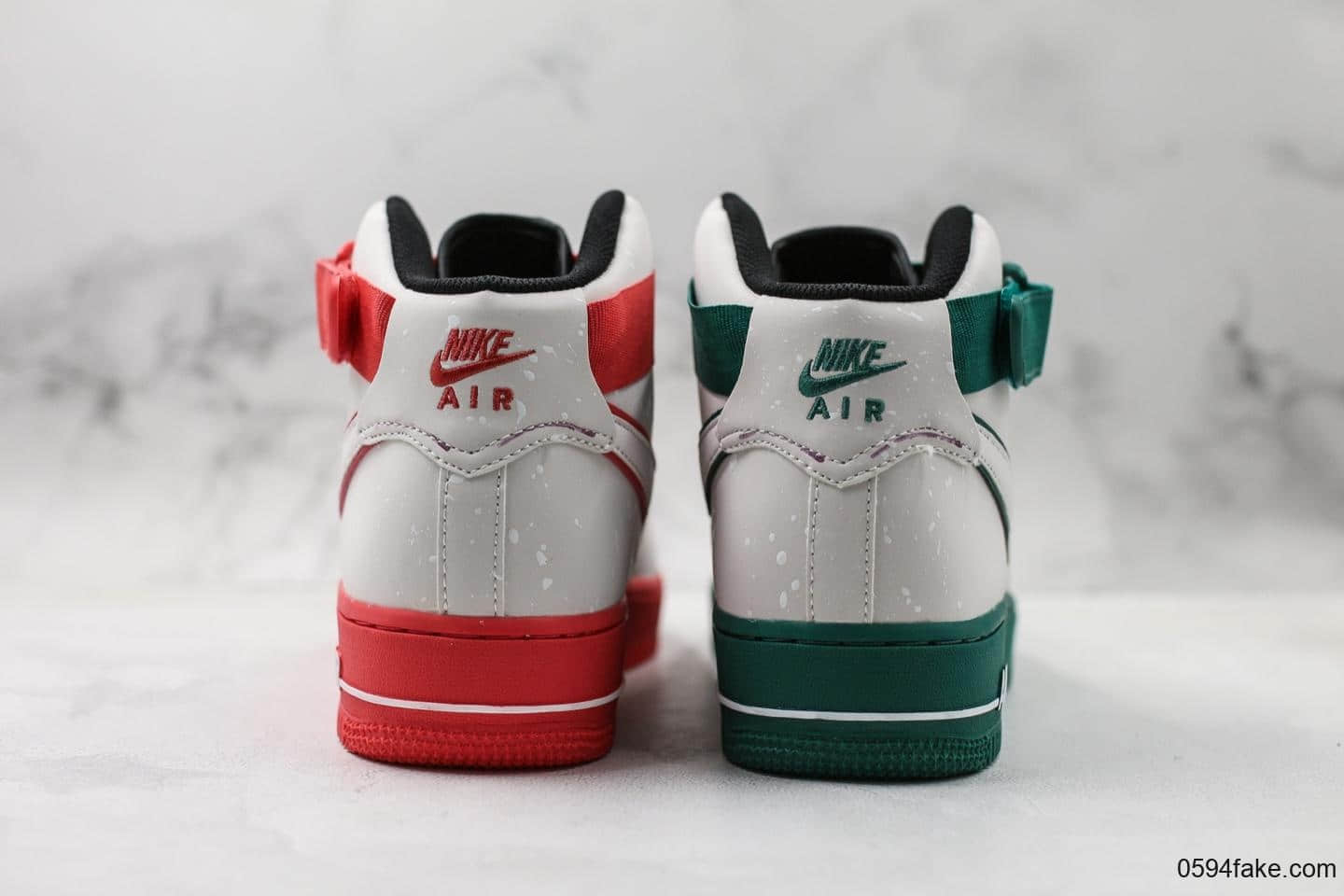 耐克Nike Air Force 1纯原版本世界篮球杯红绿鸳鸯全鞋身采用的是Micro Fiber 超纤反光材质原楦头原纸板打造内置气垫 货号:CK4581-110