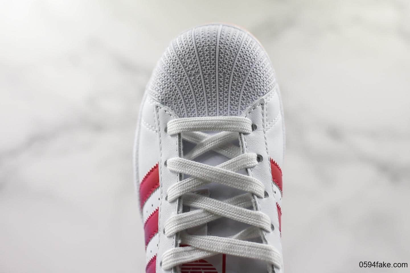 阿迪达斯Adidas superstar 80S三叶草贝壳头渐变红限定配色经典百搭休闲运动板鞋 货号:EG8132