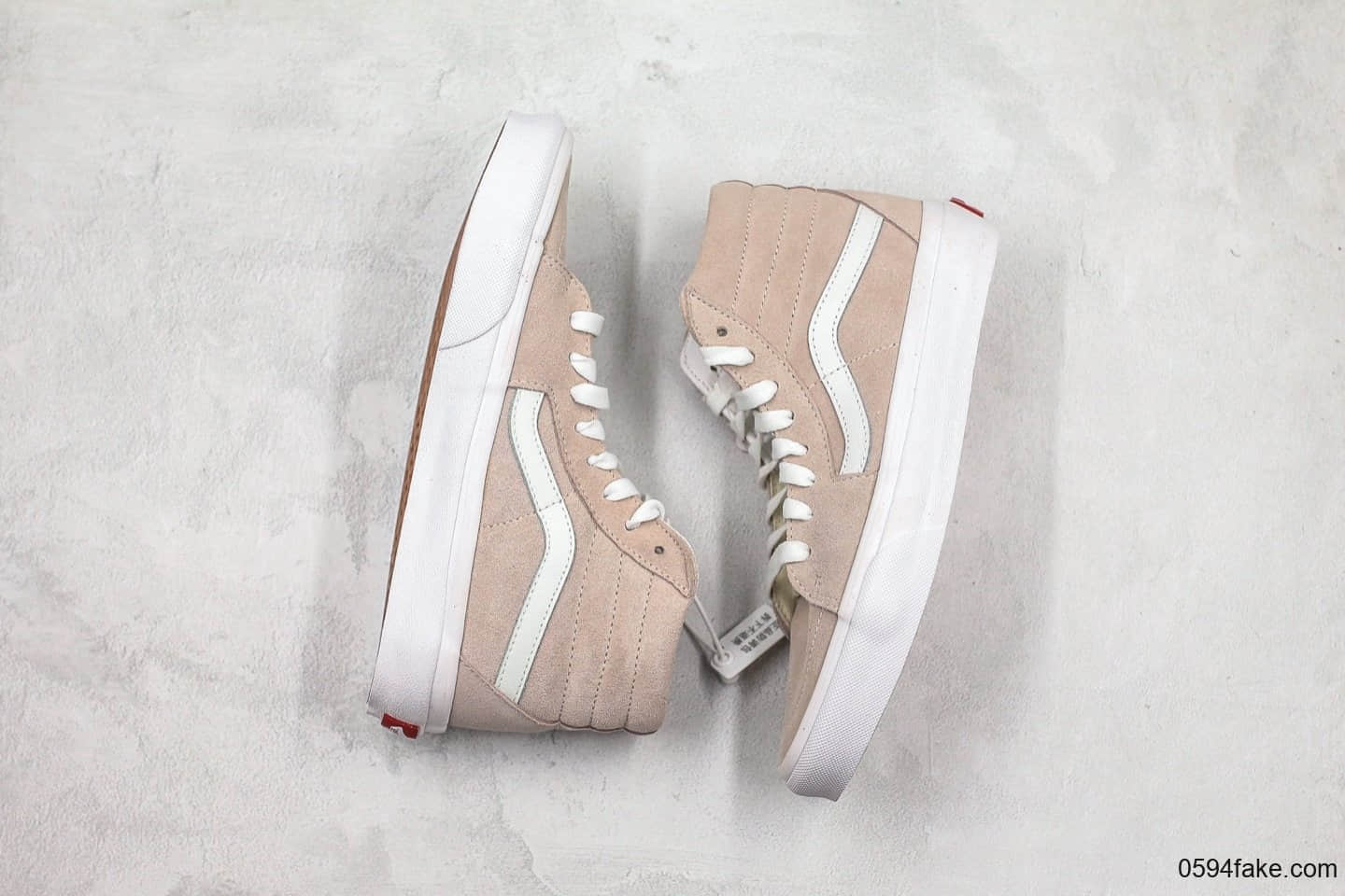 万斯Vans SK8-Hi高帮板鞋官方爆款粉色公司级带半码全麂皮材质 货号:VN0A4BV6V79