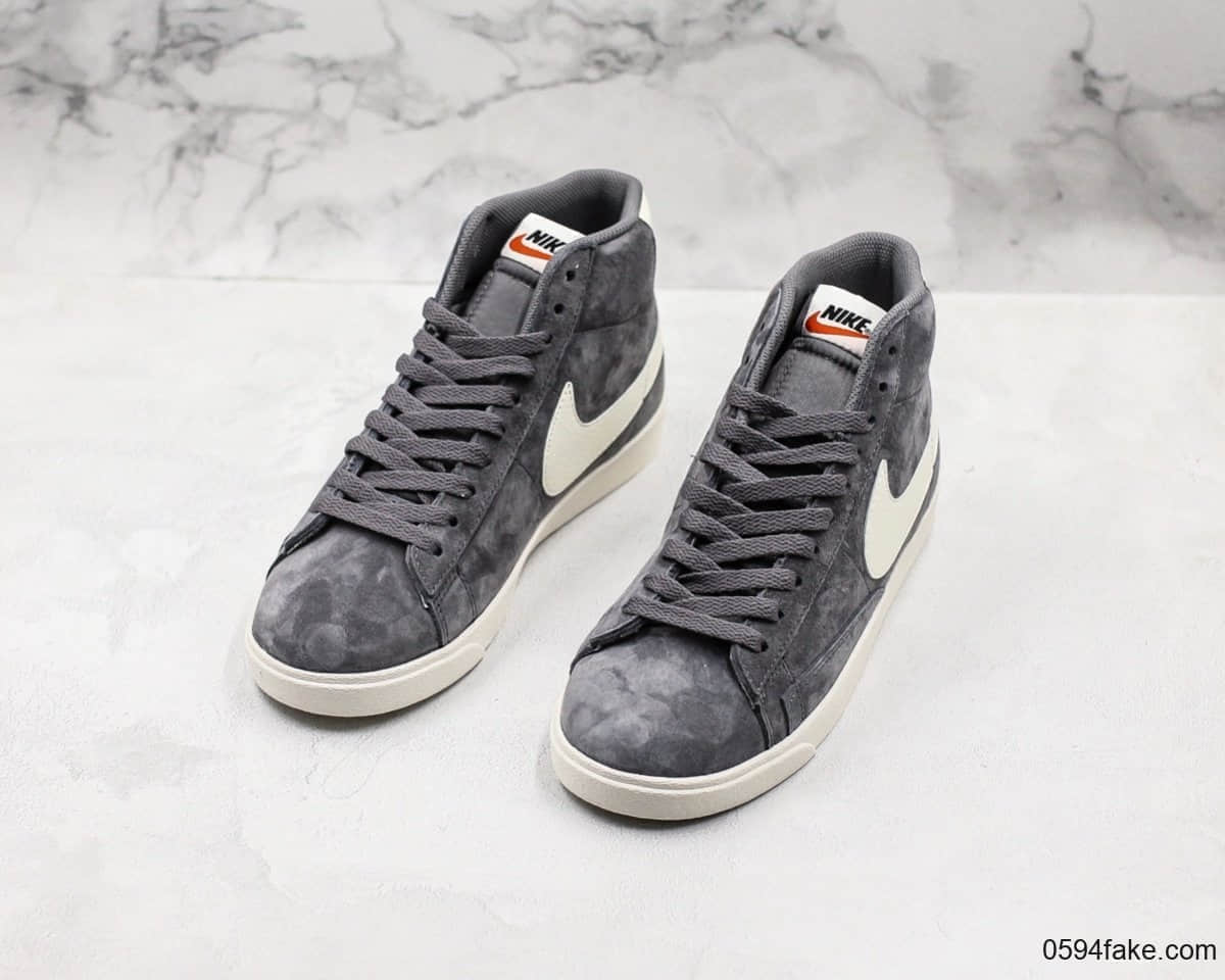 耐克Nike Blazer Mid Vintage Suede开拓者中帮板鞋深灰公司级带半码 搭载Zoom Air缓震科技脚感舒适澎湃 货号:917862-004