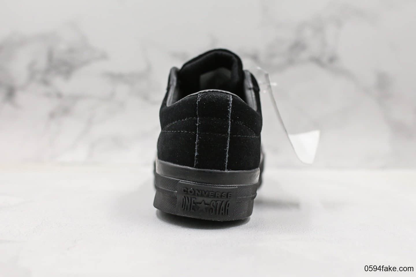 匡威Converse One Star Ox Pinstripe真标硫化匡威全黑木村一星系列百搭硫化板鞋 货号:165033C