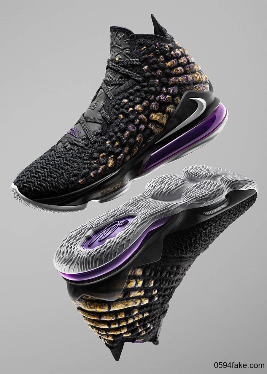更多细节释出!Nike LeBron 17“ Lakers”将于10月10日发售! 货号:BQ3177-004