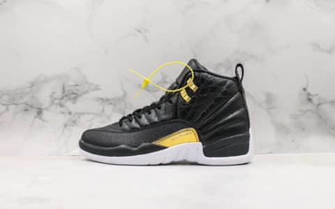 乔丹Air Jordan 12 “Midnight Black”黑金蛇纹OG纯原带半码实战篮球鞋 货号：AO6068-007