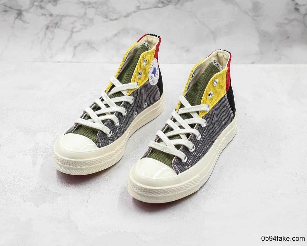 匡威offspring x Converse 1970s联名限定灯芯绒拼接色公司级真标硫化大底 货号:166531C
