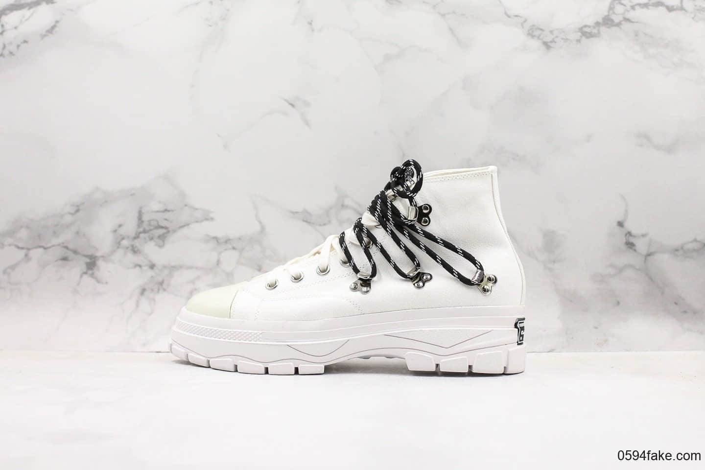 匡威Converse x Eastwood Danso联名款登山靴白色高奢小红书爆款户外鞋靴公司级