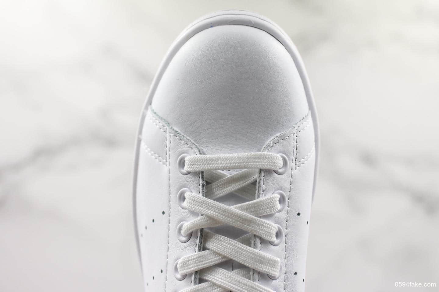 阿迪达斯Adidas Stan Smith法国限定史密斯纯原版本彩旗尾软头层荔枝纹全新配色休闲百搭小白鞋 货号:BD7433