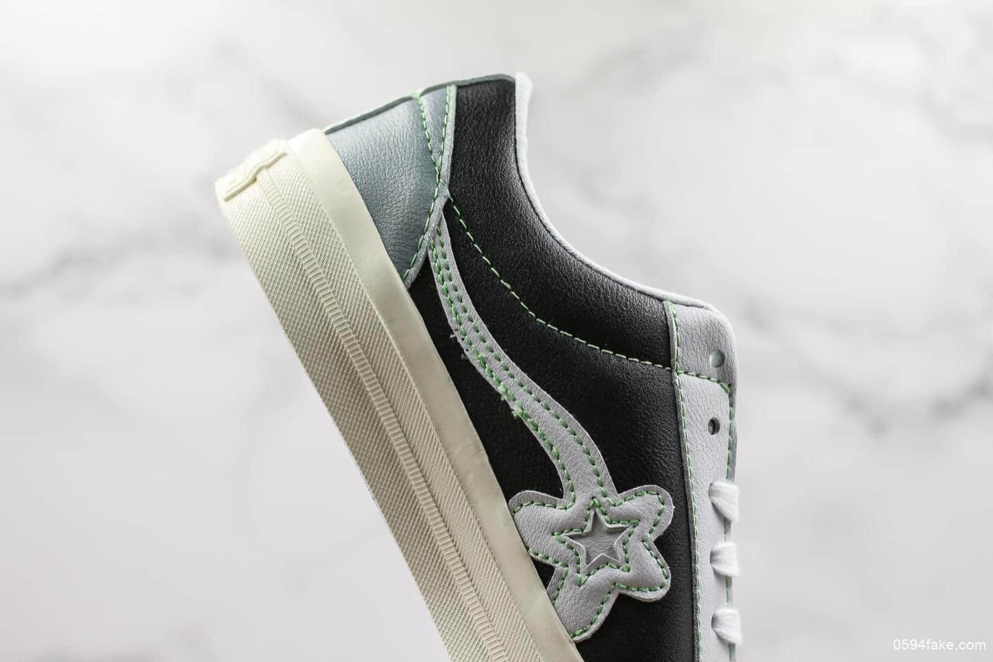 匡威Converse x Golflefleur真标硫化蓝底小花联名休闲情侣板鞋 货号:1640243C