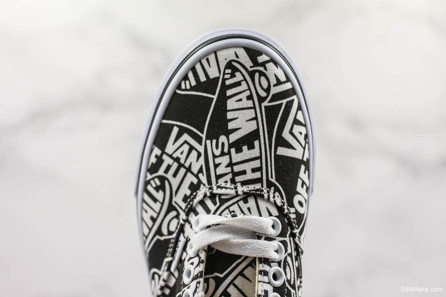 万斯Vans Authentic OTW Repeat字母印花真标硫化工艺原厂钢印完美鞋头包边 货号:VN0A38EMUKL