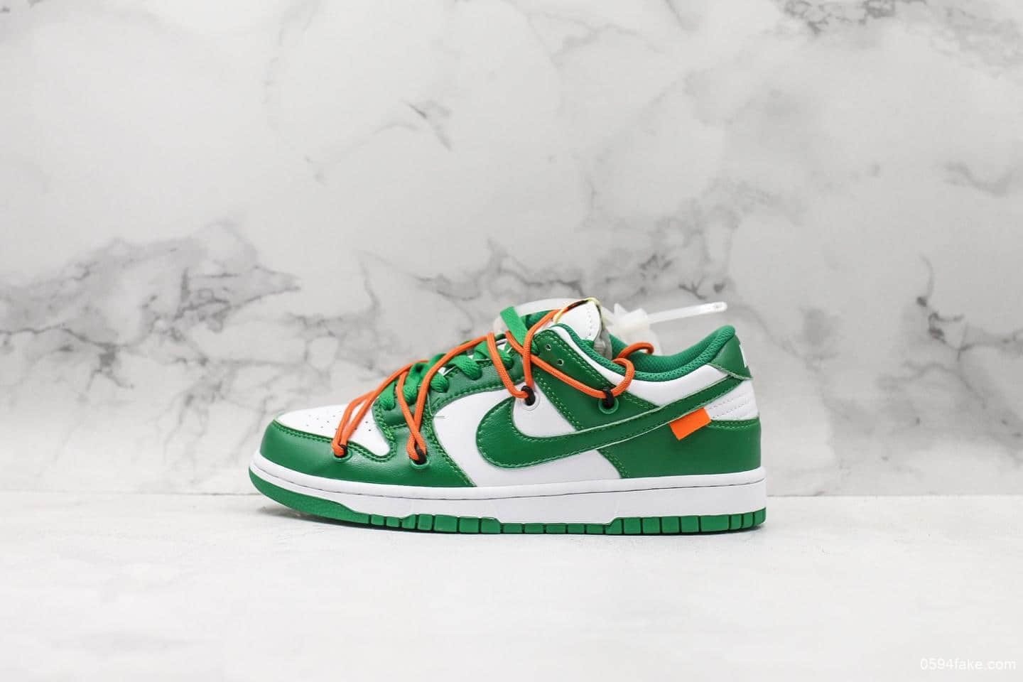 耐克Nike SB Nike SB Dunk Low x OFF-White联名款白绿色纯原版本内置气垫 货号:CT0856-100