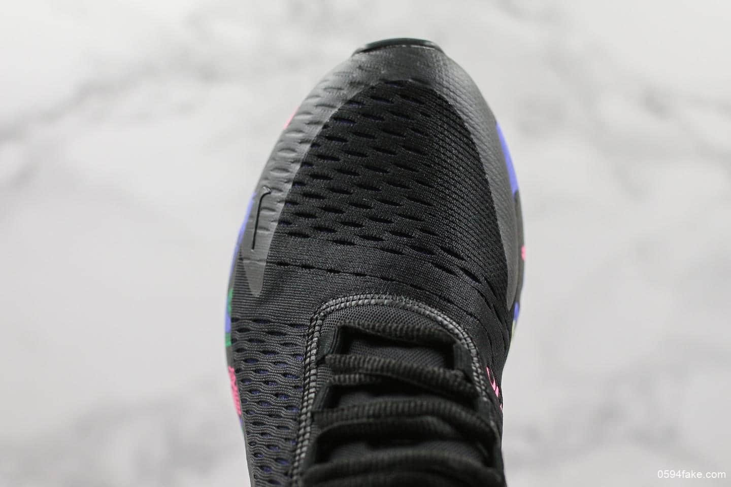 耐克Nike Air Max 270公司级版本夏威夷黑彩配色官方主推原档案数据开发原盒原标真实小潘气垫 货号:AH8050-010