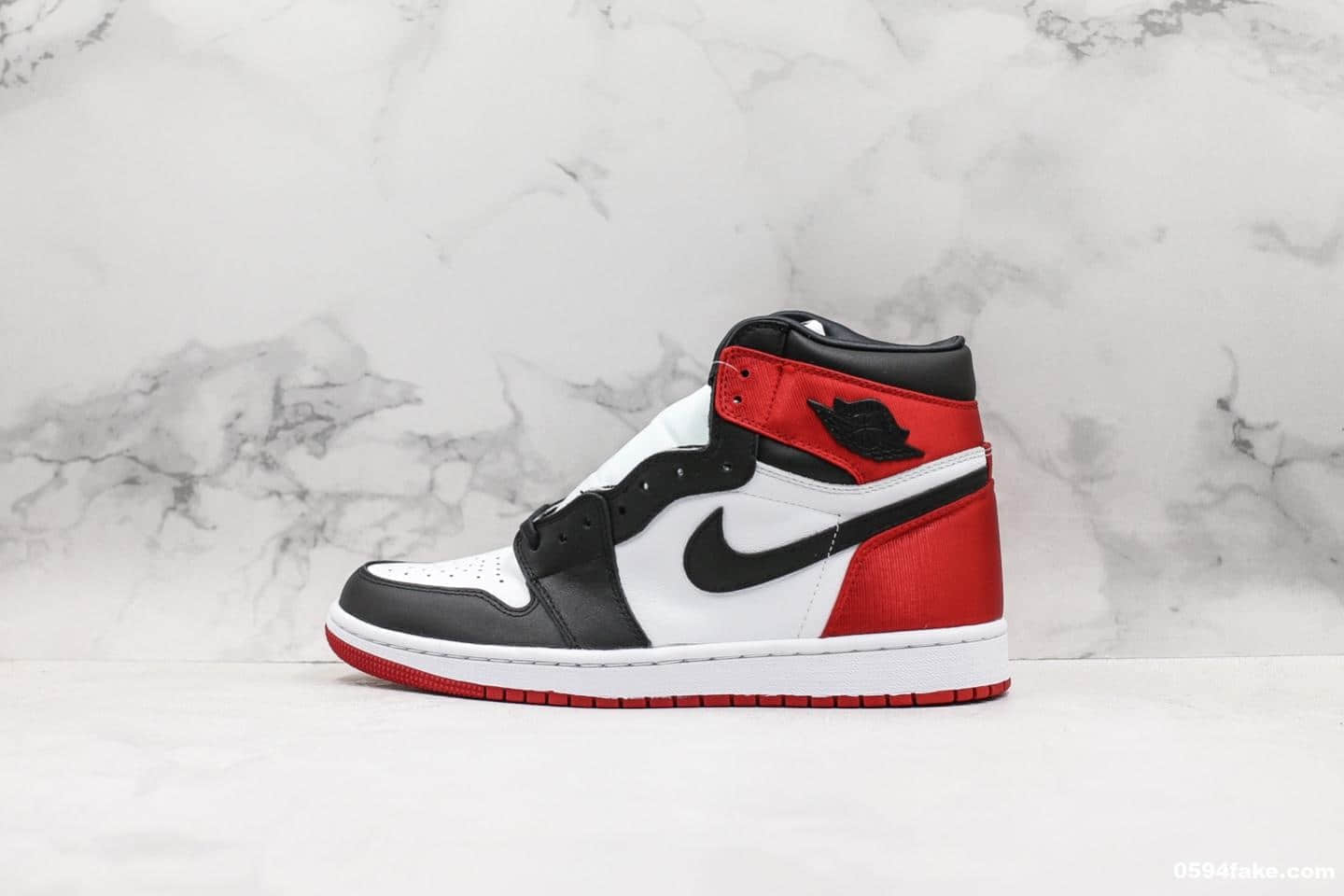 乔丹Air Jordan 1 SATIN BLACK TOE纯原版本丝绸黑脚趾独家采用原厂材料原鞋一直中底三点定位大几率过验 货号:CD0461-016