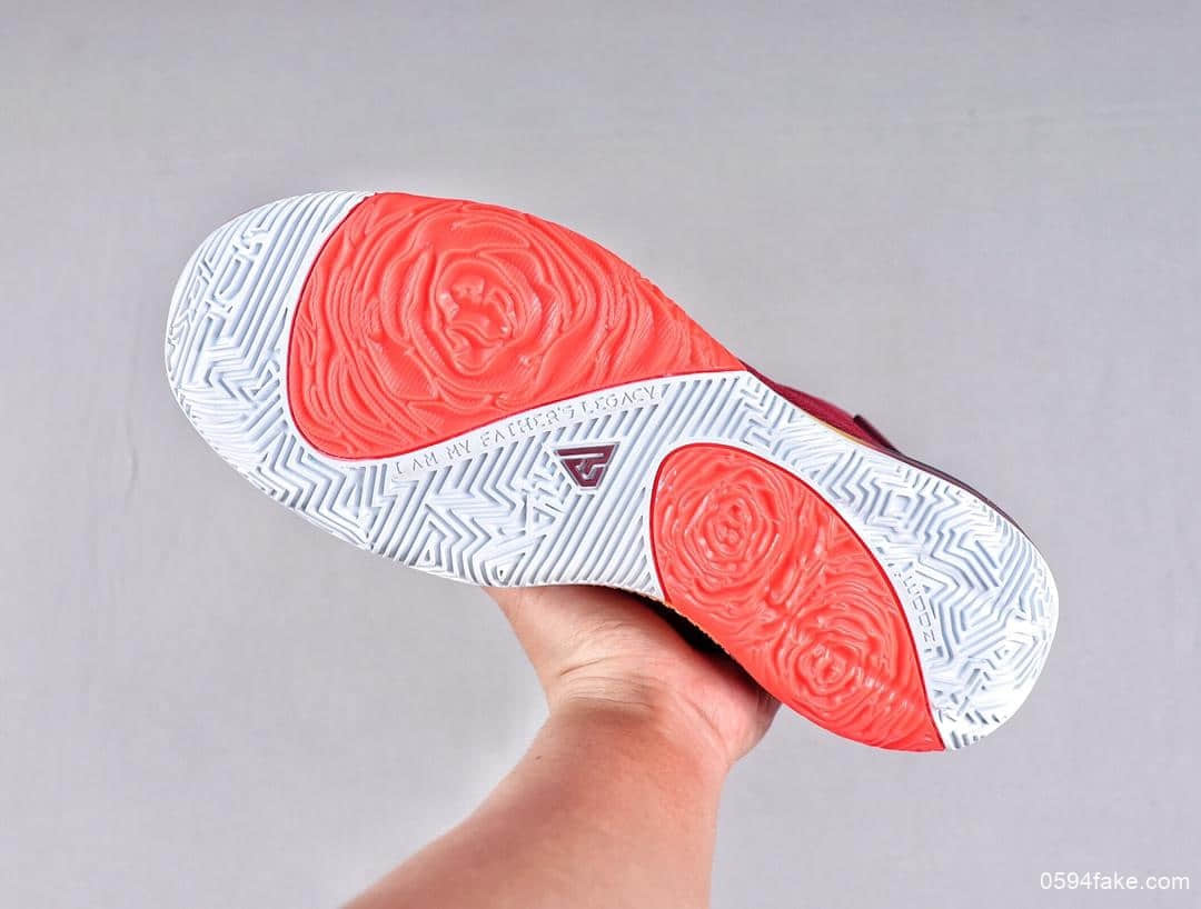 耐克Nike Zoom Freak 1 University Red一代字母哥签名双气垫低帮休闲运动篮球鞋酒红桔红黑黄大倒钩 货号:BQ5422-600