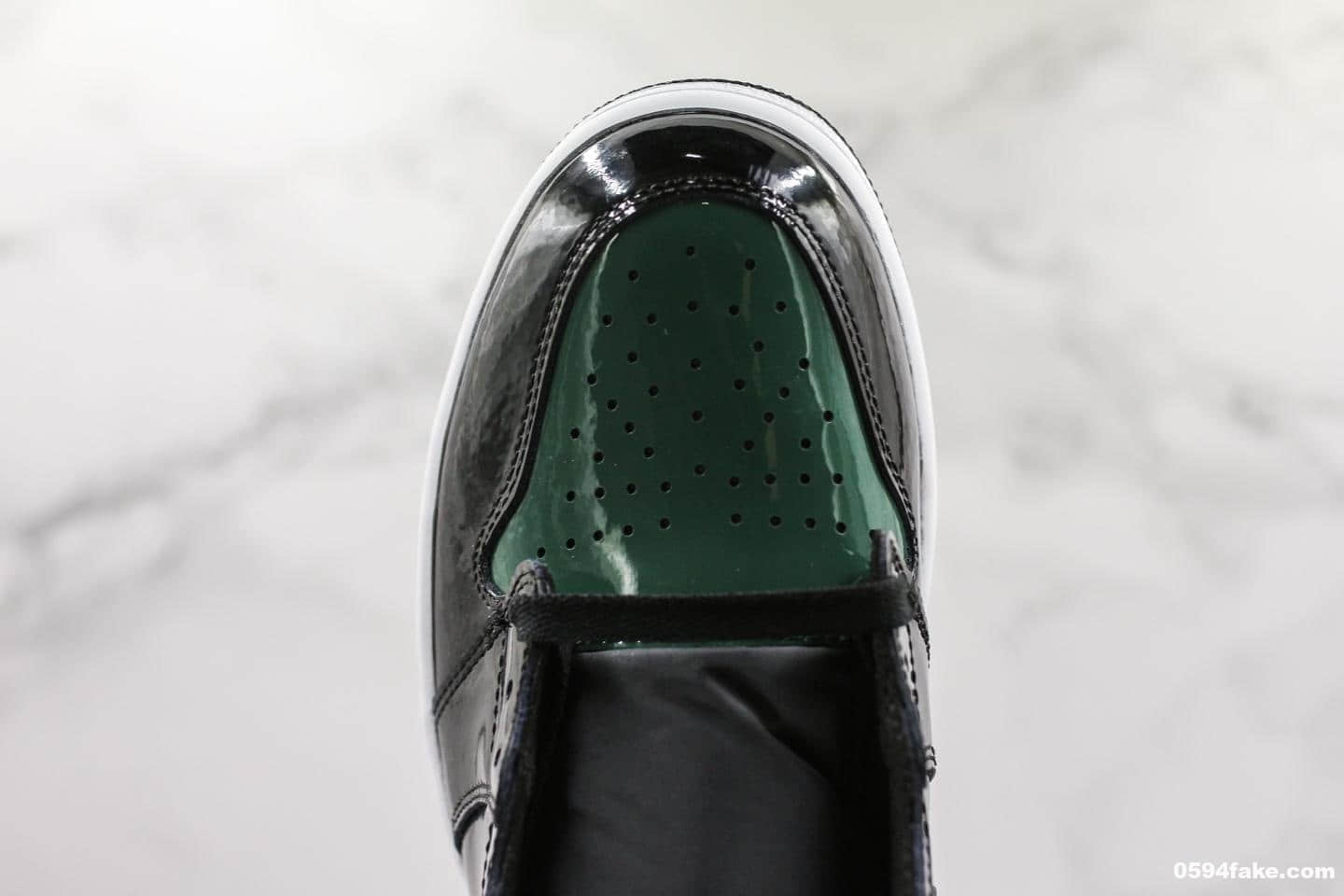 乔丹Air Jordan 1 x SoleFly F&F纯原版本乔丹1代大宝剑篮球鞋黑绿漆皮鸳鸯限量联名款全新升级版鞋楦一比一开版完美还原 货号:AV3905-038