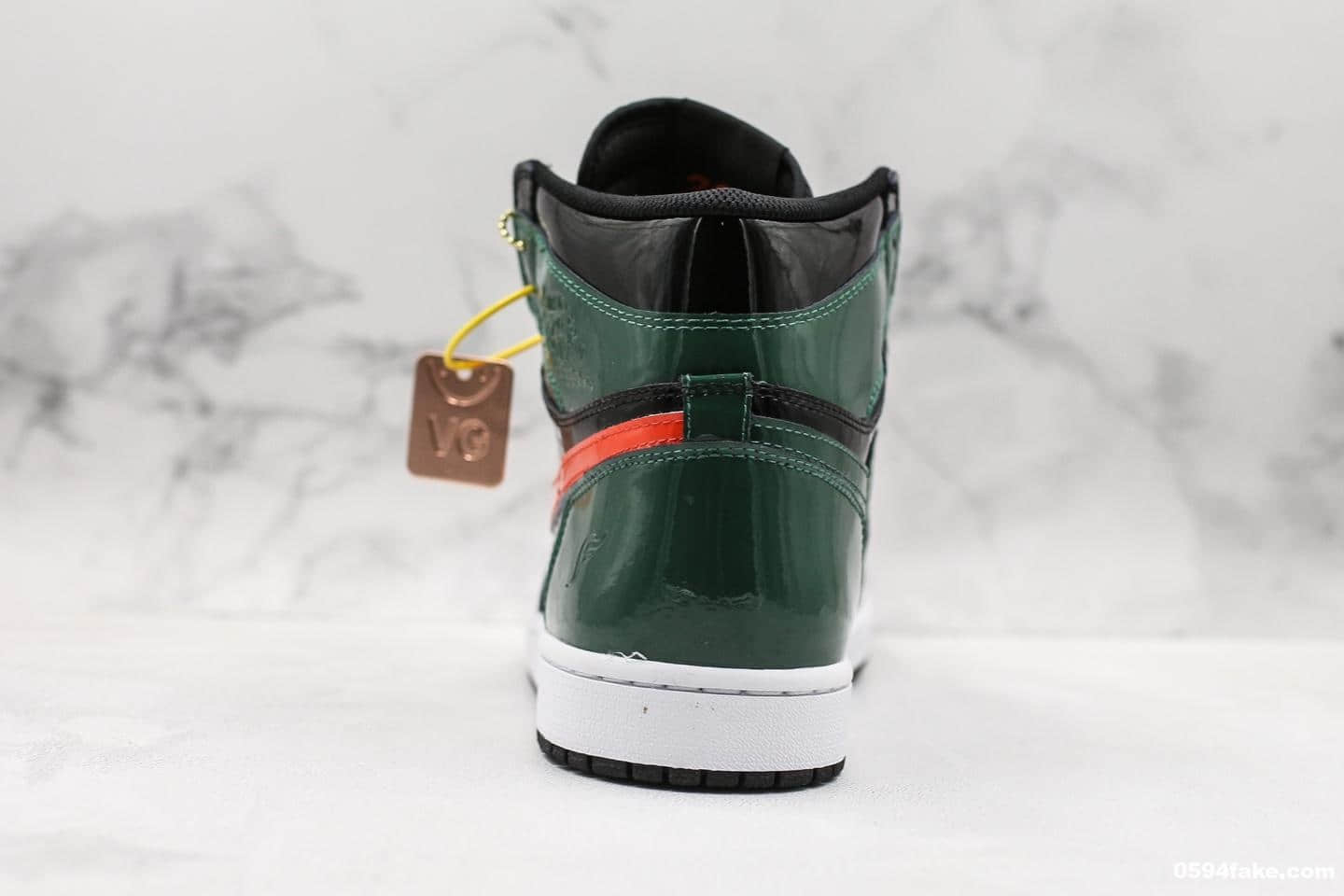 乔丹Air Jordan 1 x SoleFly F&F纯原版本乔丹1代大宝剑篮球鞋黑绿漆皮鸳鸯限量联名款全新升级版鞋楦一比一开版完美还原 货号:AV3905-038