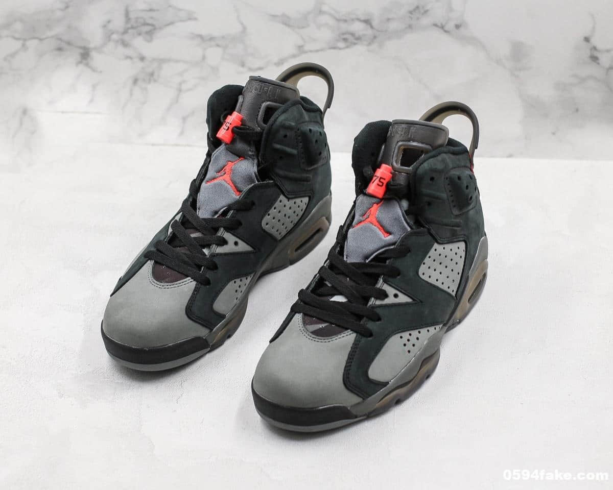 乔丹Air Jordan 6 x PSG大巴黎AJ6纯原版本麂皮材质原楦头原纸板原鞋开模打造区别市面通货版本 货号:CK1229-001