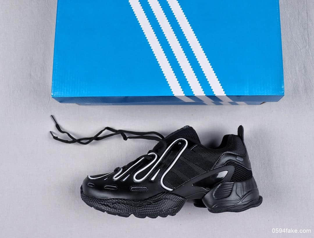 阿迪达斯Adidas EQT GAZELLE黑白公司级版本原盒原标三叶草经典复古老爹鞋 货号:EE7745