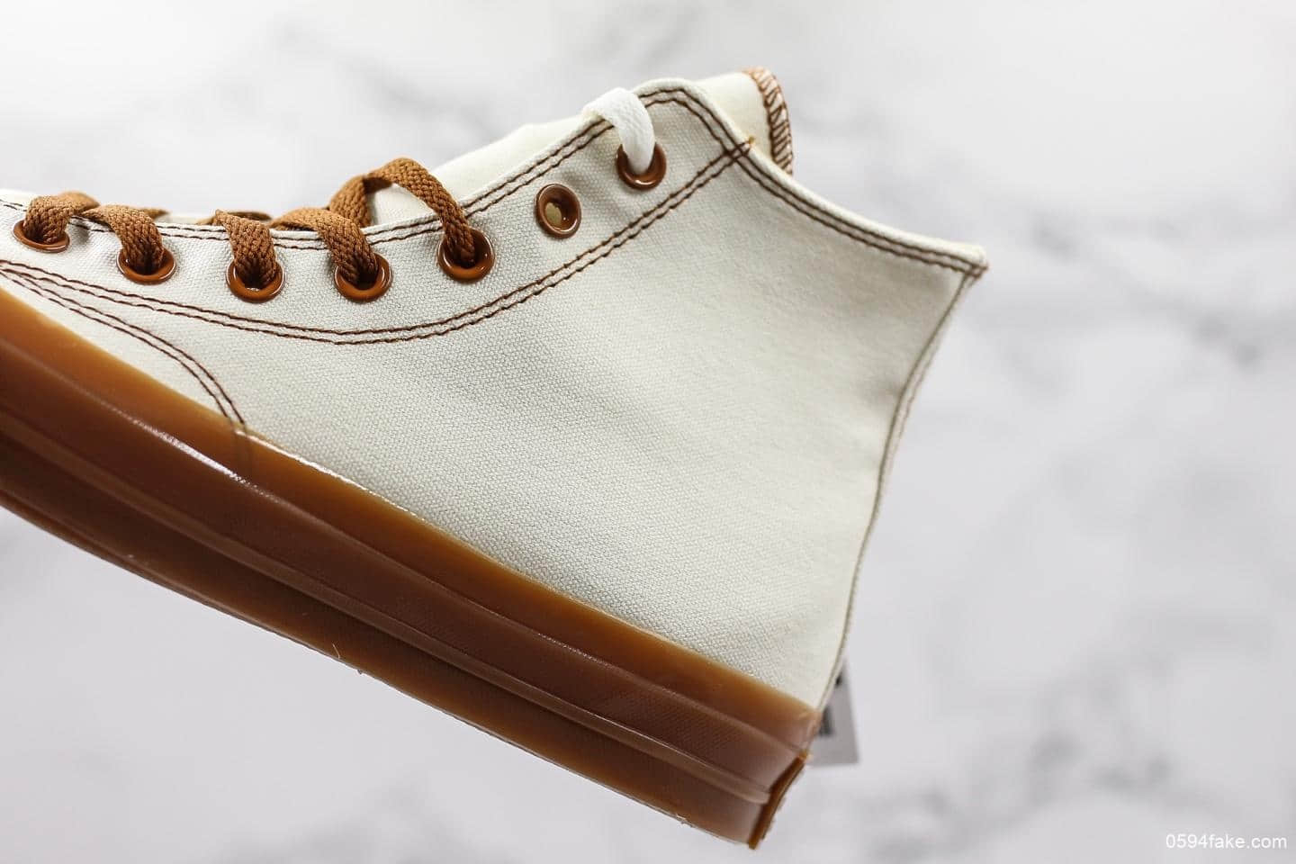 匡威CONVERSE 1906 CHUCK 70 HI焦糖米白帆布鞋真标高品质全新配色原厂牛津大底牛津围条正确PU蓝底 货号:155498C