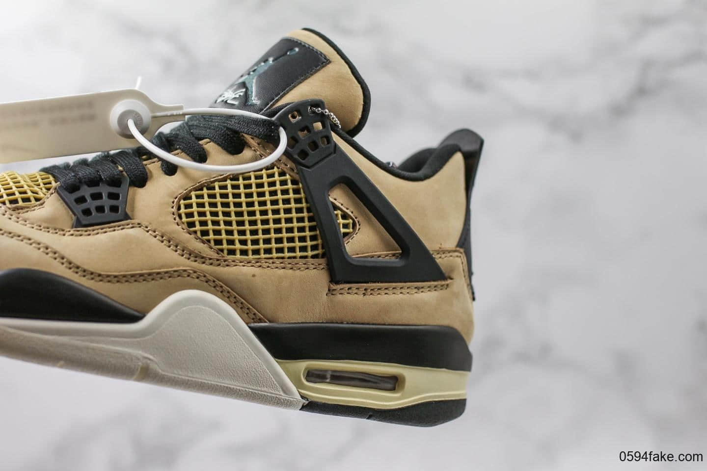 乔丹Air Jordan 4 Mushroom纯原版本AJ4珍珠奶茶配色全新来袭原盒原标原鞋开模 货号:AQ9129-200