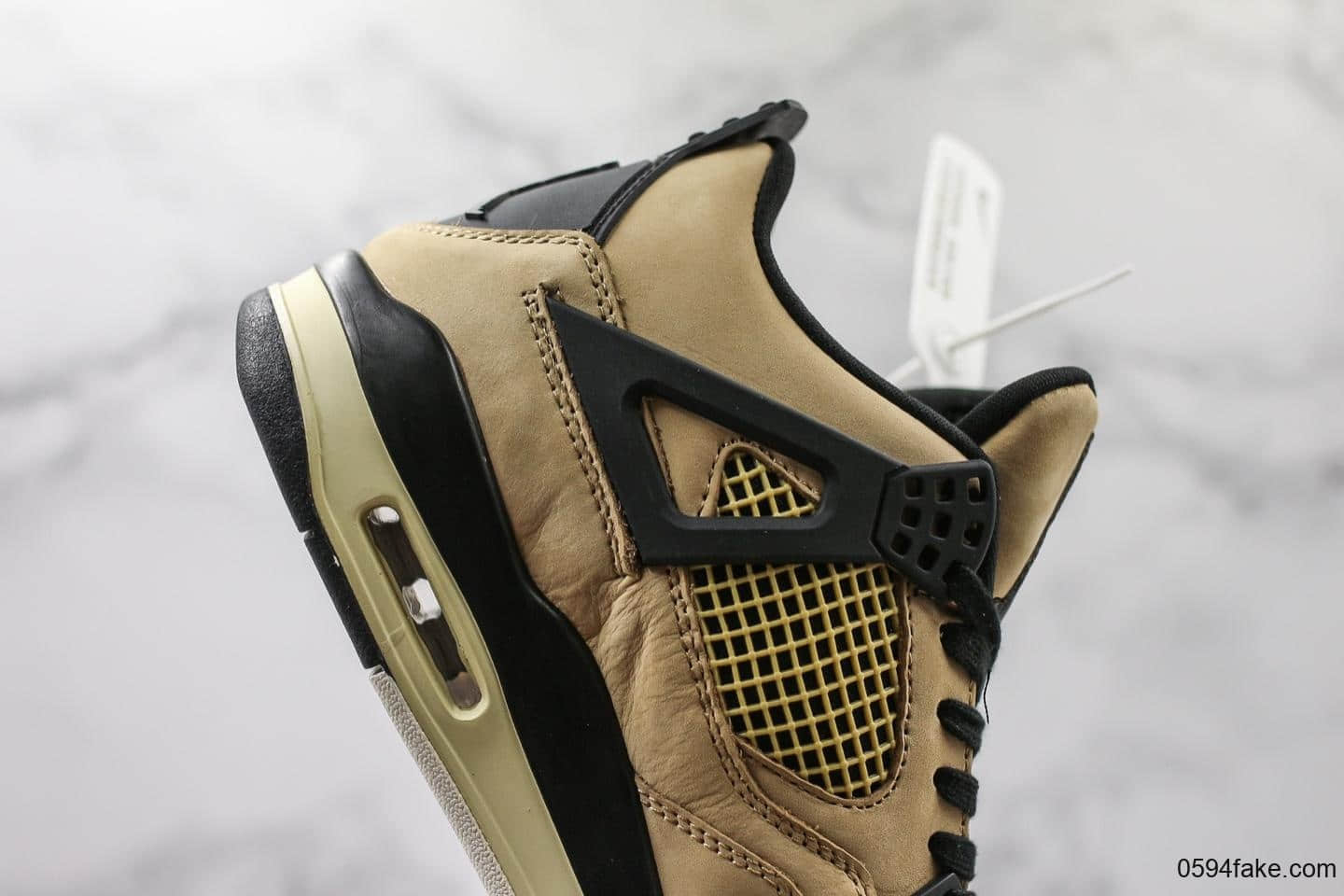 乔丹Air Jordan 4 Mushroom纯原版本AJ4珍珠奶茶配色全新来袭原盒原标原鞋开模 货号:AQ9129-200