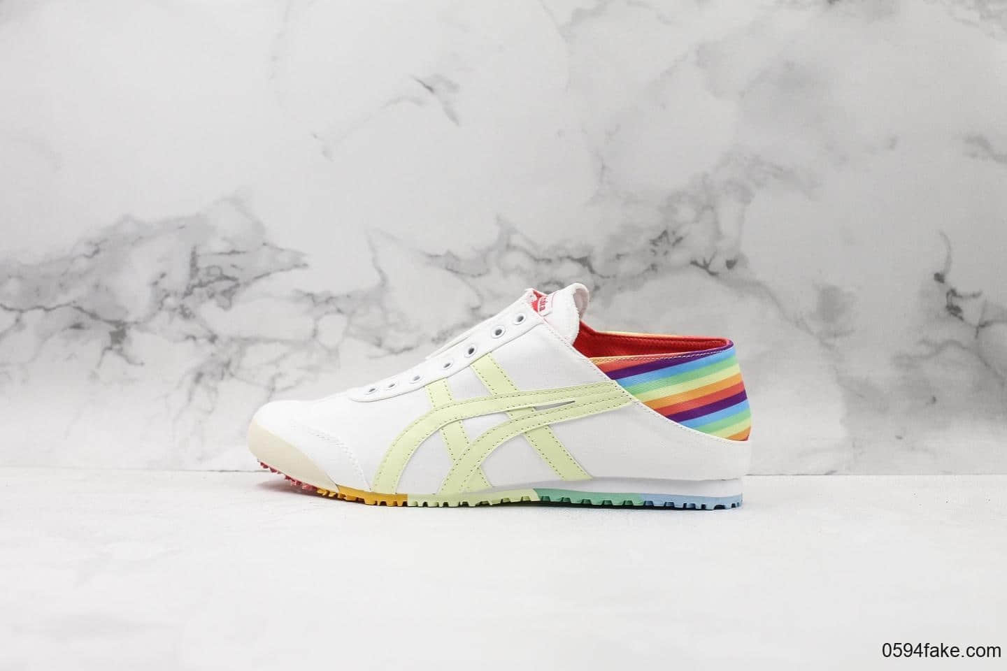 亚瑟士Asics Onitsuka Tiger鬼冢虎夏日一脚蹬公司级版本日系轻便运动休闲鞋 货号:1183A502-100
