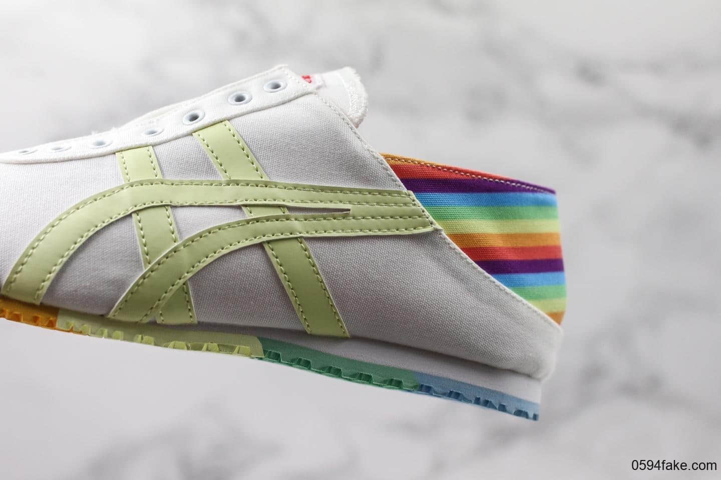 亚瑟士Asics Onitsuka Tiger鬼冢虎夏日一脚蹬公司级版本日系轻便运动休闲鞋 货号:1183A502-100