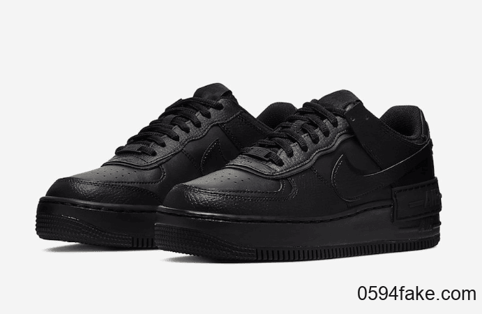 酷炫黑武士配色!这双Nike Air Force 1 Shadow“ Triple Black”闭眼入! 货号:CI0919-001
