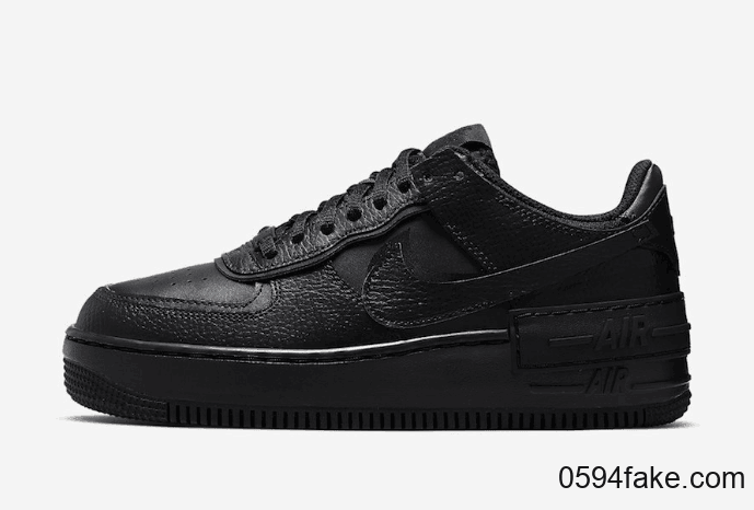 酷炫黑武士配色!这双Nike Air Force 1 Shadow“ Triple Black”闭眼入! 货号:CI0919-001