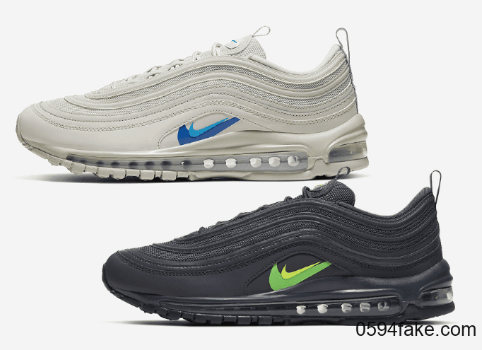 Nike Air Max 97也玩堆叠Swoosh了!新曝黑灰配色!这两个配色我全要了!