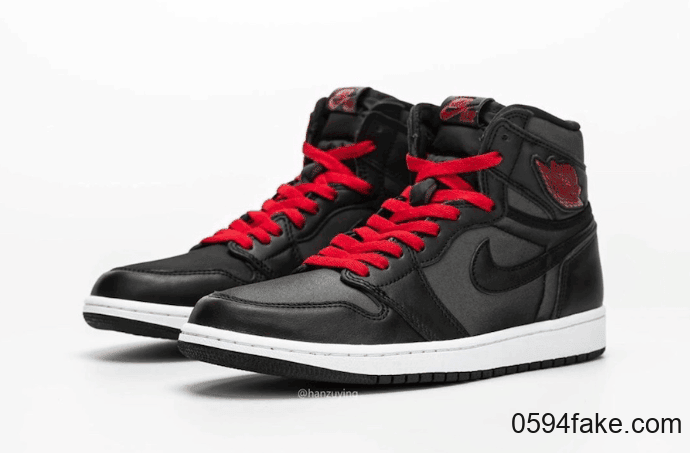 Air Jordan 1“ Black Satin”最新实物图释出!将于明年1月18日发售! 货号:555088-060