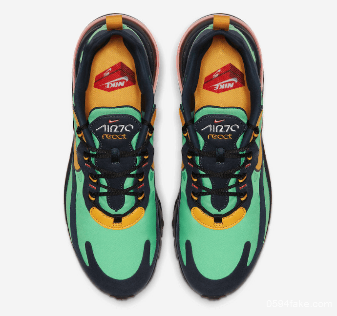 抢眼撞色!Nike Air Max 270 React“Electro Green”将于9月6日发售! 货号:AO4971-300