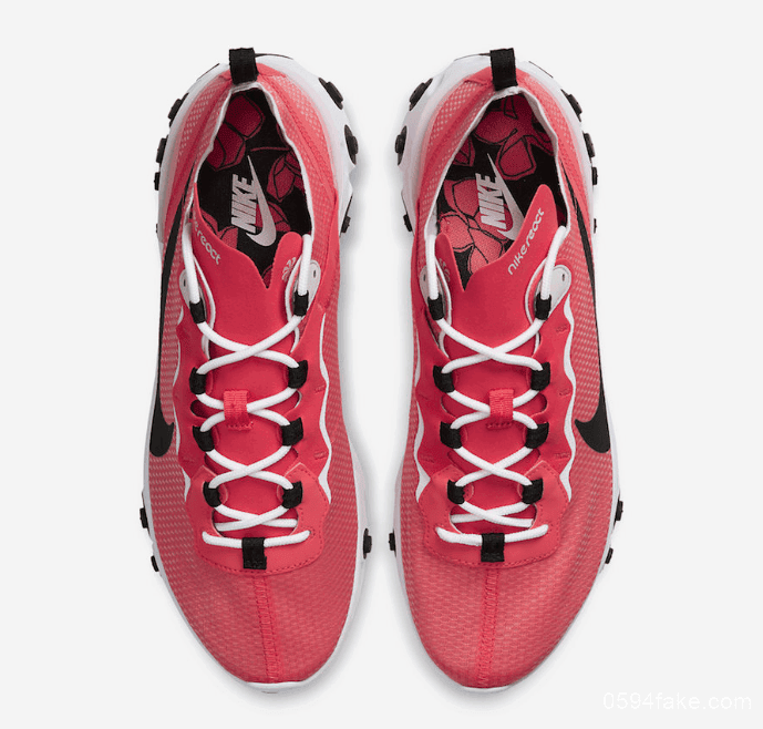 鲑鱼粉配色!这双Nike React Element 55有点温柔! 货号:CI3831-800