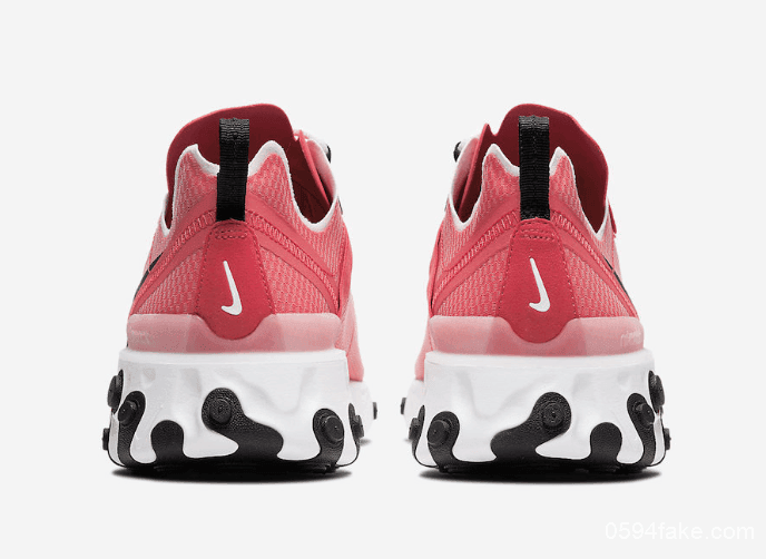 鲑鱼粉配色!这双Nike React Element 55有点温柔! 货号:CI3831-800