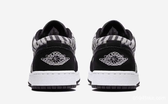 斑马纹点缀!Air Jordan 1 Low GS“Zebra”即将发售! 货号:553560-057