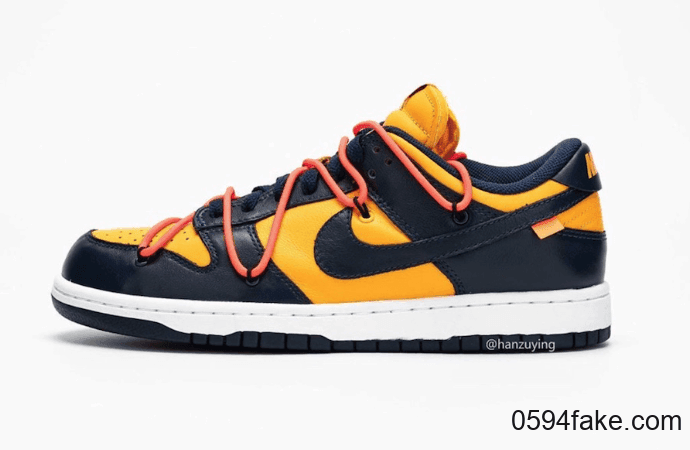 黄蓝Off-White x Nike Dunk Low实物图释出!是心动的感觉没错了! 货号:CT0856-700