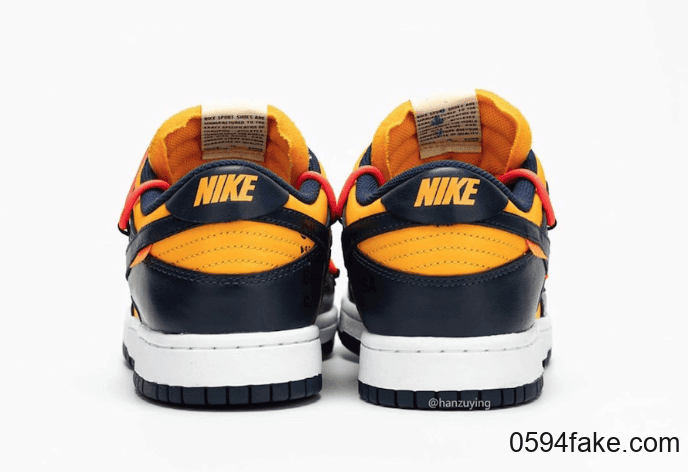 黄蓝Off-White x Nike Dunk Low实物图释出!是心动的感觉没错了! 货号:CT0856-700