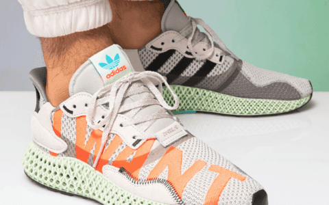 醒目文字印花!adidas Originals ZX 4000 4D全新配色现已发售! 货号:EF9624