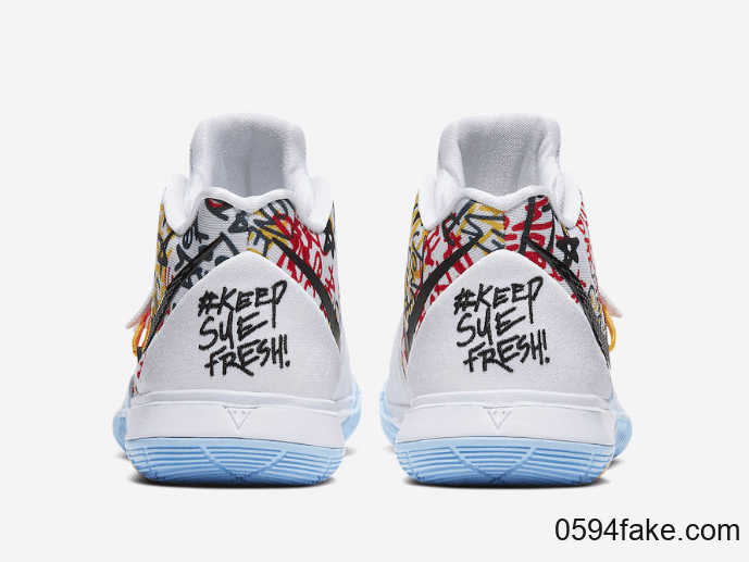 个性涂鸦！这双Kyrie 5心动了吗？ 货号：CW4403-100