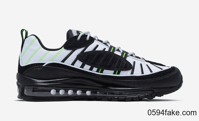 亮眼荧光色细节!Air Max 98新配色即将发售! 货号:640744-015