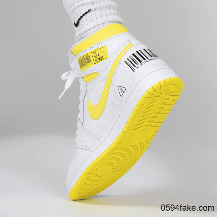 特色条形码点缀!还有飞人亲笔签名!Air Jordan 1 “First Class Flight”将于9月26日发售! 货号:555088-170