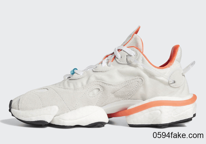 米白+粉橘!清新活力!这款adidas Torsion X你爱了吗? 货号:EH0244