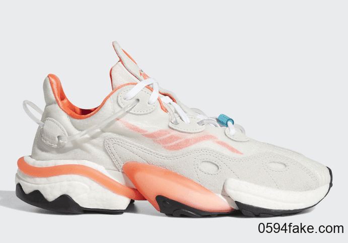 米白+粉橘!清新活力!这款adidas Torsion X你爱了吗? 货号:EH0244