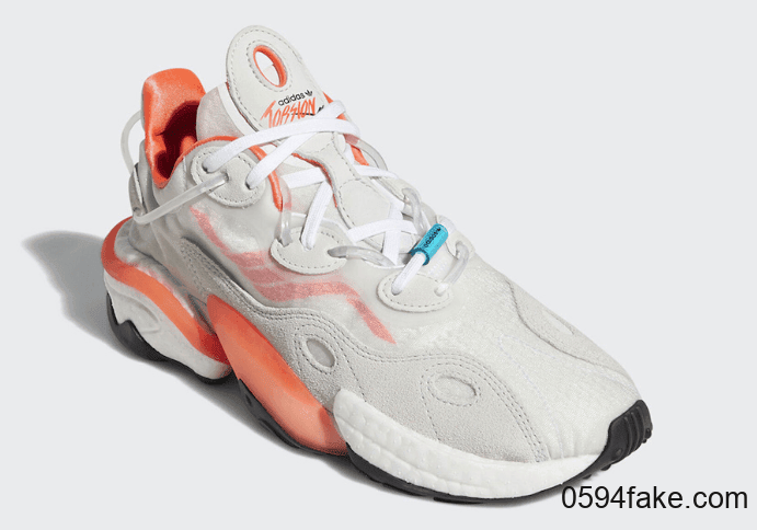 米白+粉橘!清新活力!这款adidas Torsion X你爱了吗? 货号:EH0244